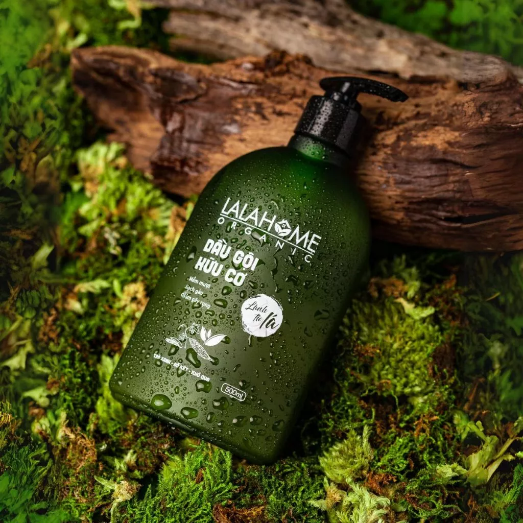 Dầu gội LalaHome Organic, dung tích 500ml – Dầu gội trà xanh dịu nhẹ