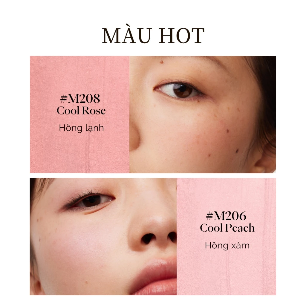 Phấn Má Hồng JOOCYEE Blush Mỏng Nhẹ Rạng Rỡ Tự Nhiên , Lâu Trôi, Bảng Màu Hot Trend, hợp mọi tone Make Up-4g