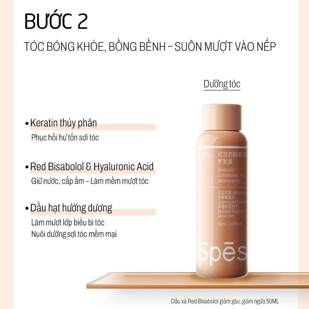 Set Du Lịch Gội - Xã - Tắm SPES Hỗ Trợ Giảm Gàu , Giảm Ngứa, Tiện Lợi Nhỏ Gọn Đi Du Lịch 50ml x3