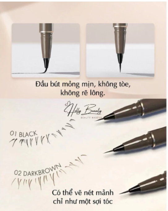 Bút Kẻ Mắt Nước JUDY.DOLL Nét Siêu Mảnh Chống Nước Lâu Trôi 0,014mm - Slim Liquid Eyeliner