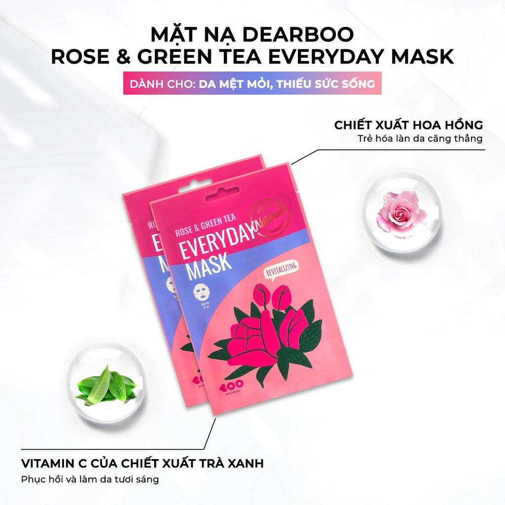 Hộp Mặt Nạ 10 Miếng Dưỡng Ẩm ,Tái Tạo Da, Cung Cấp Dưỡng Chất, Chăm Sóc Chuyên Sâu Dearboo